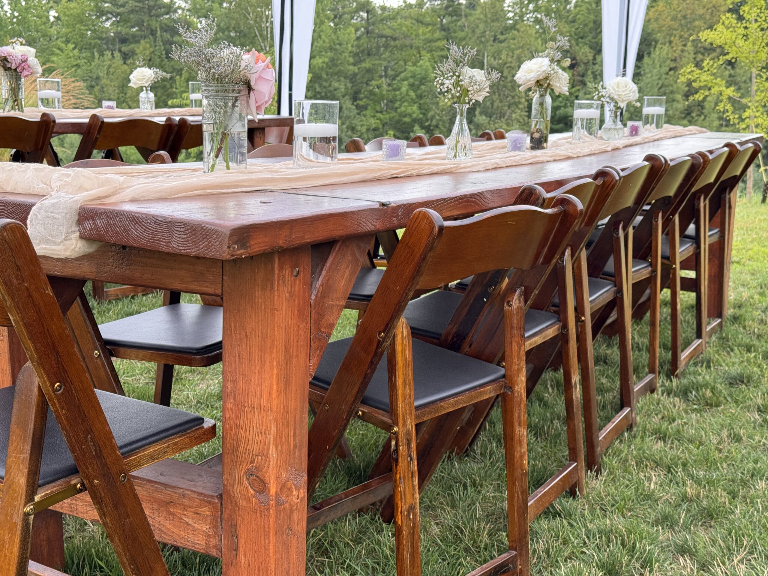 glen oro farm tables and chairs